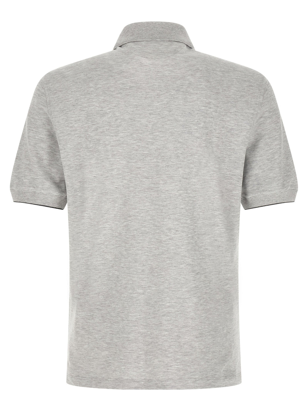 Brunello Cucinelli Gray Cotton Polo Shirt