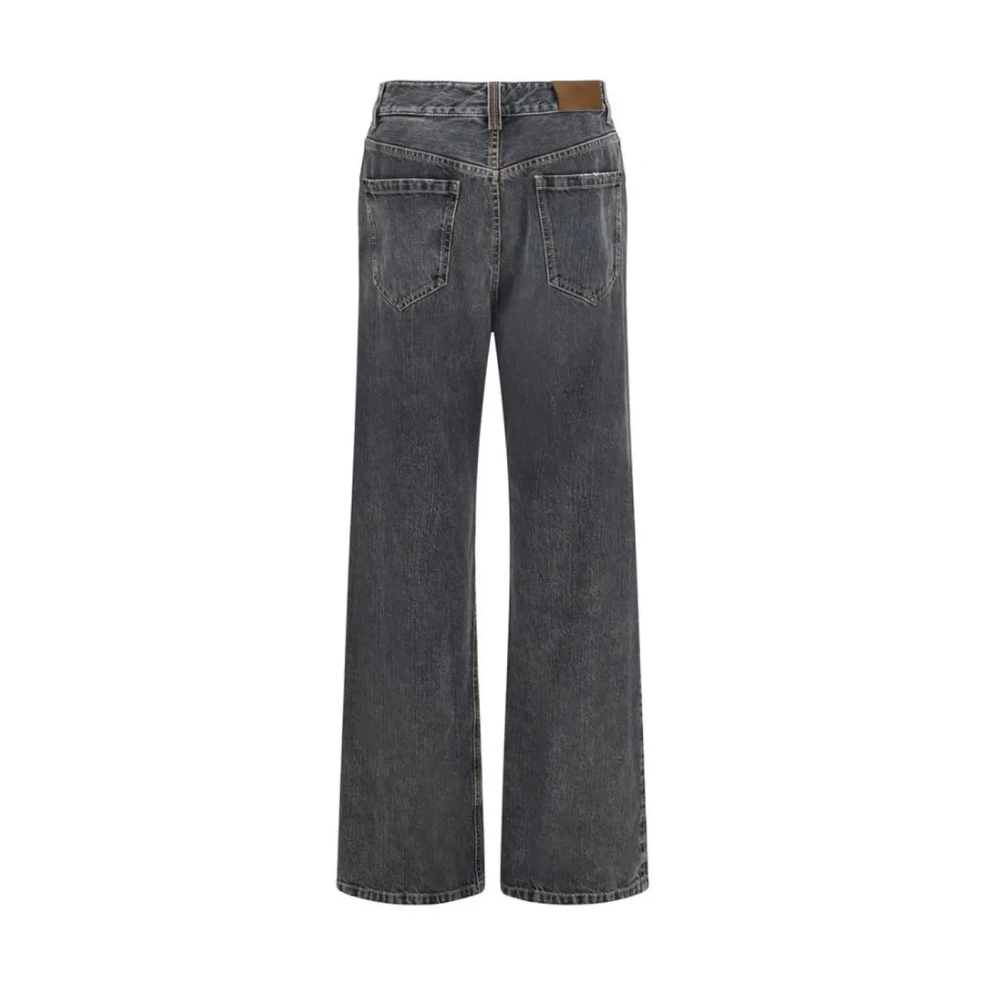 Brunello Cucinelli Gray Cotton Straight-leg Jeans
