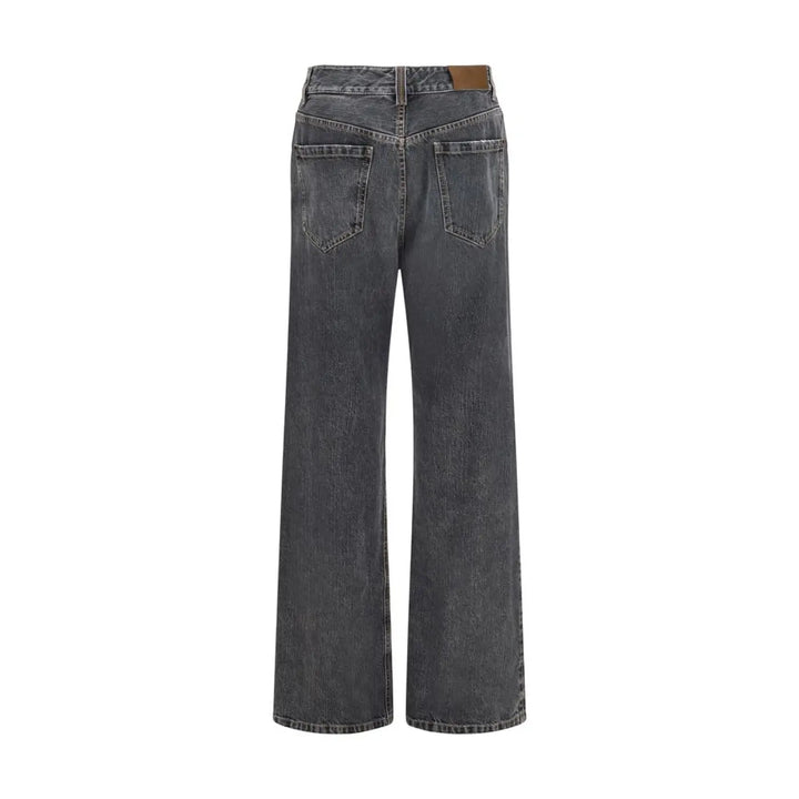 Brunello Cucinelli Gray Cotton Straight-leg Jeans