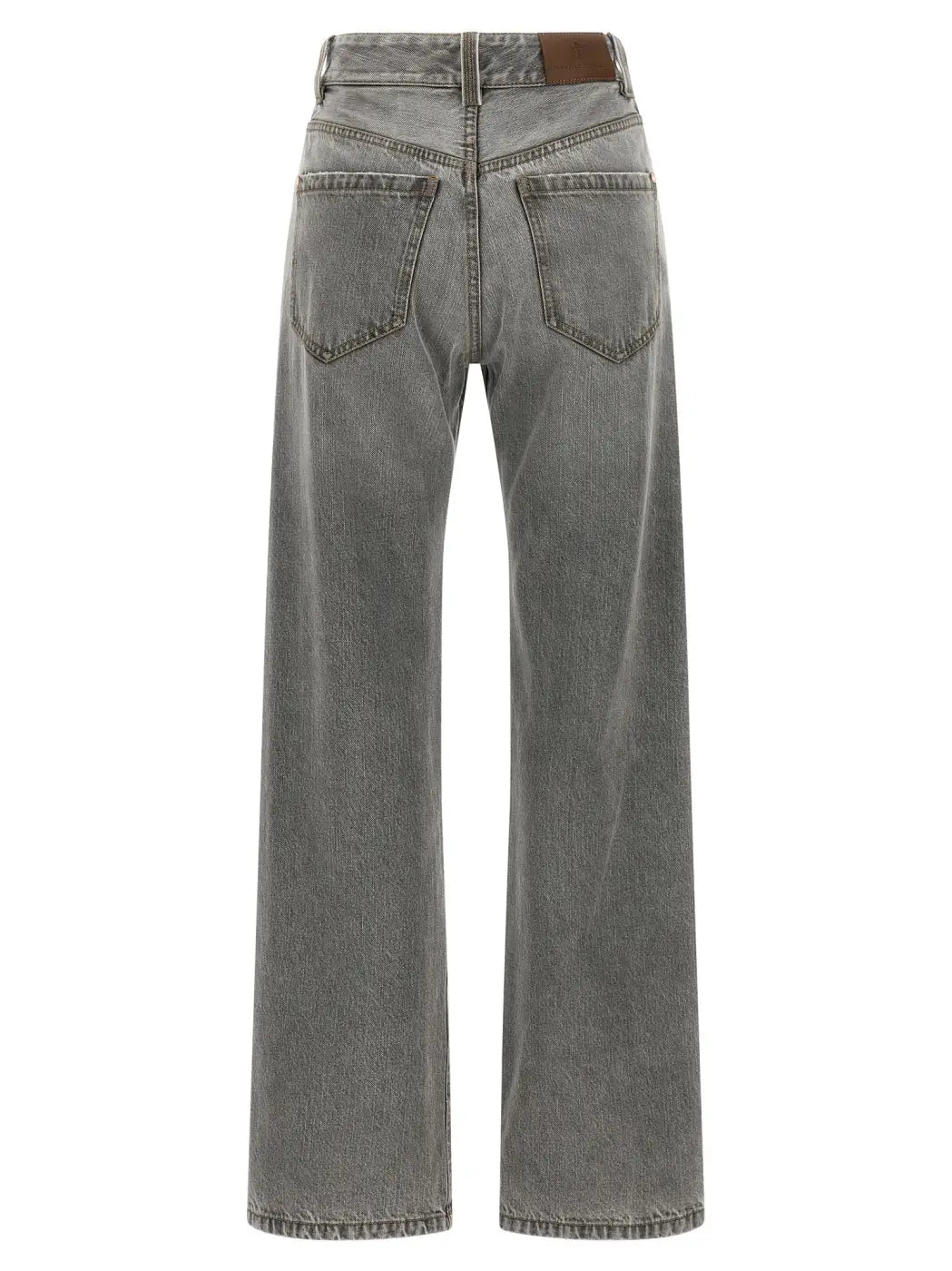 Brunello Cucinelli Gray Cotton Straight-leg Jeans