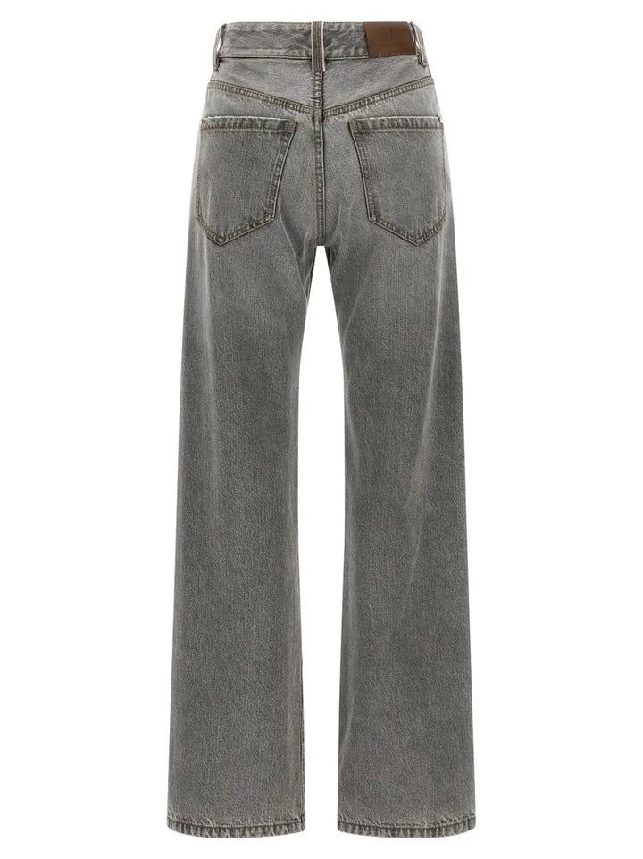 Brunello Cucinelli Gray Cotton Straight-leg Jeans