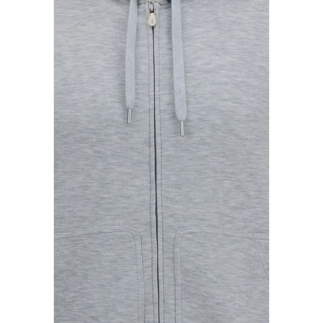 Brunello Cucinelli Gray Cotton Sweatshirt