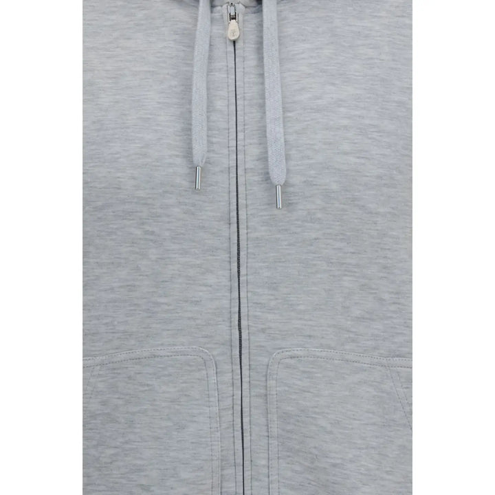 Brunello Cucinelli Gray Cotton Sweatshirt