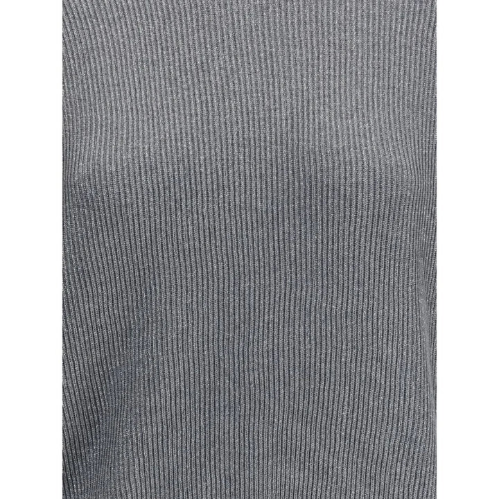 Brunello Cucinelli Gray Cotton Sweatshirt