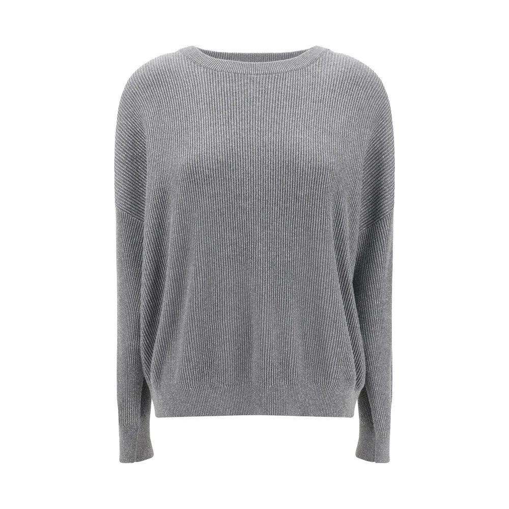 Brunello Cucinelli Gray Cotton Sweatshirt