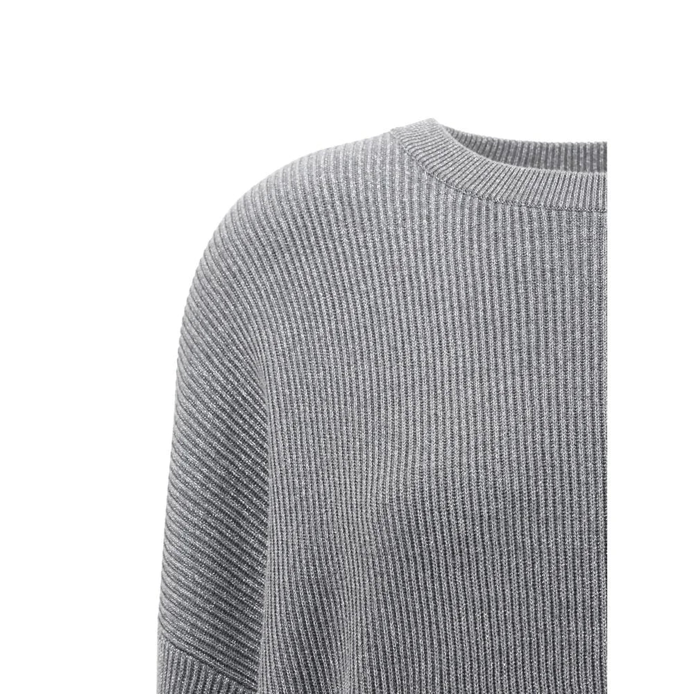 Brunello Cucinelli Gray Cotton Sweatshirt