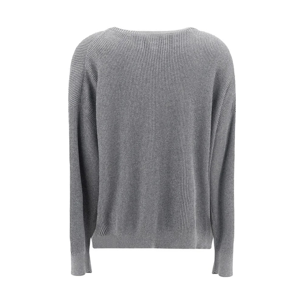 Brunello Cucinelli Gray Cotton Sweatshirt