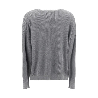 Brunello Cucinelli Gray Cotton Sweatshirt