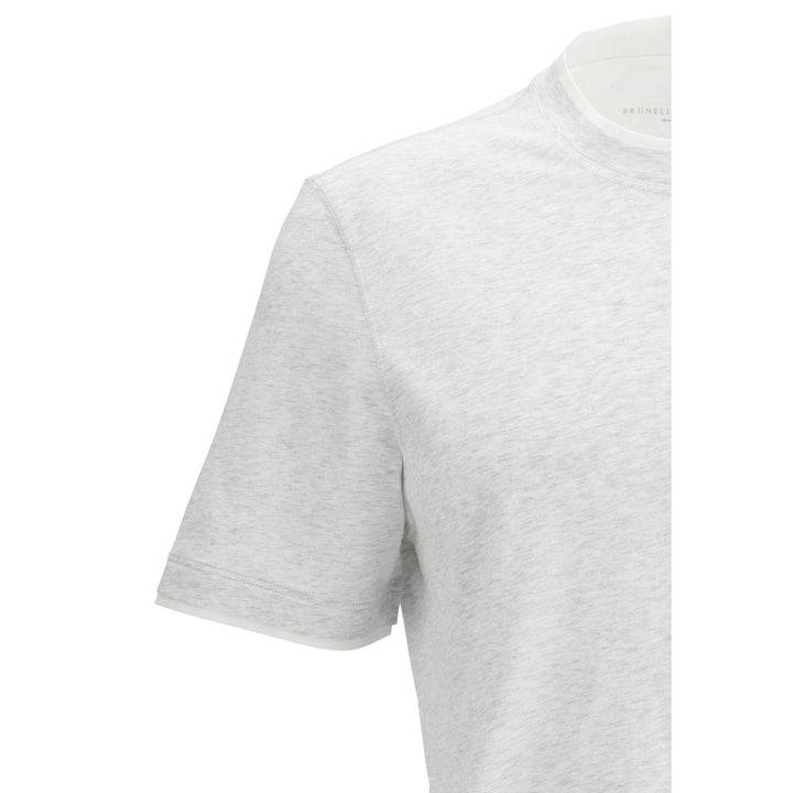 Brunello Cucinelli Gray Cotton T-shirt