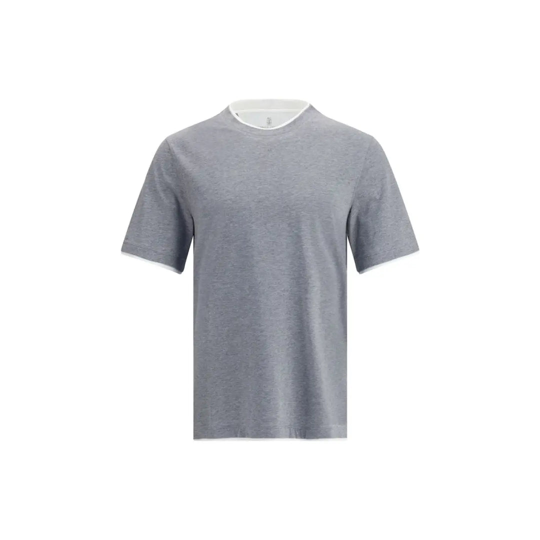 Brunello Cucinelli Gray Cotton T-shirt