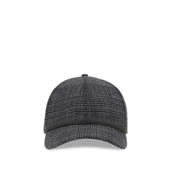 Brunello Cucinelli Gray Fleece Wool Cap (Baseball Hat)
