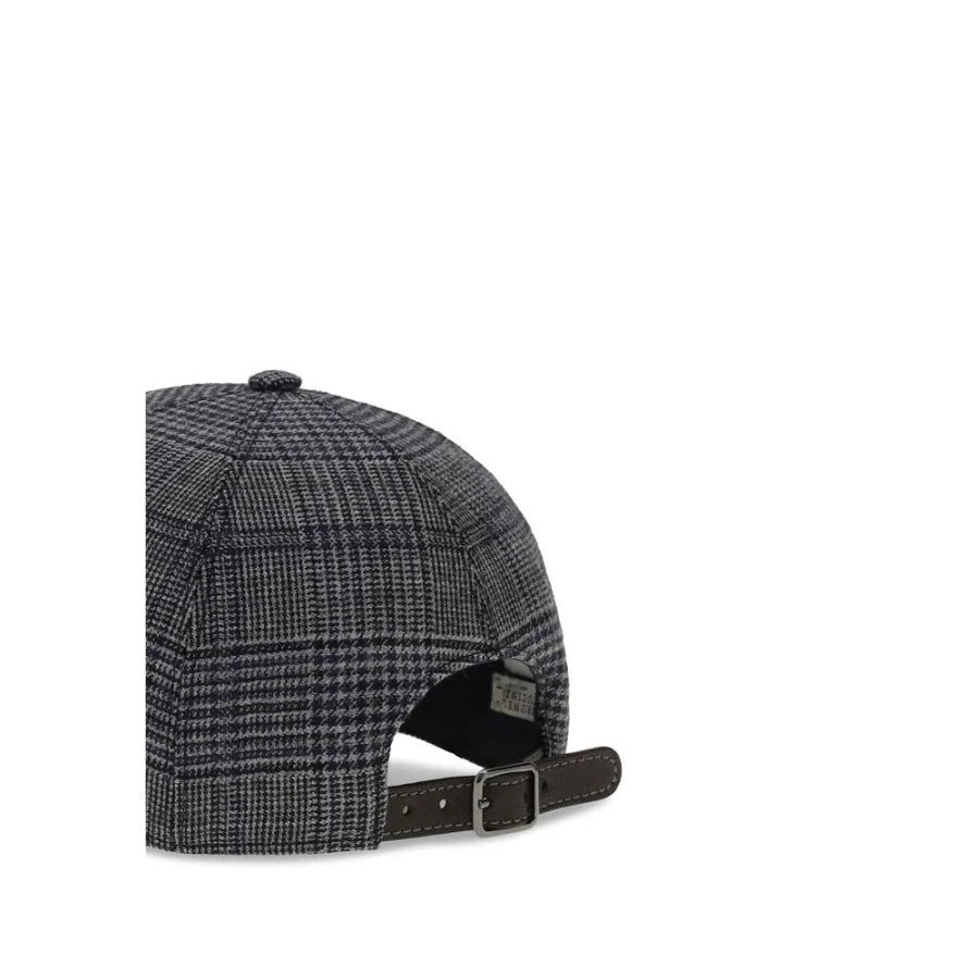 Brunello Cucinelli Gray Fleece Wool Cap (Baseball Hat)