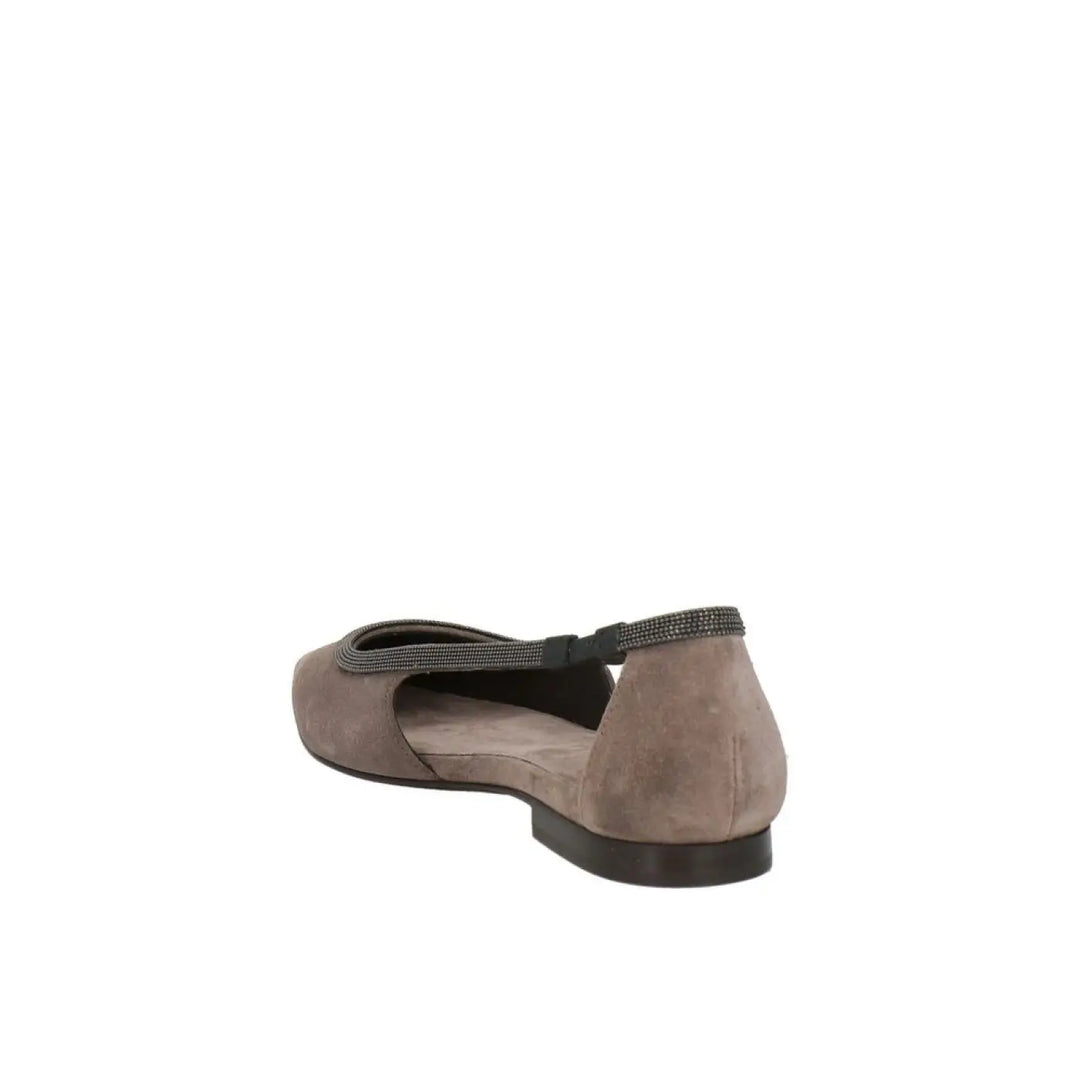 Brunello Cucinelli Gray Leather Mules