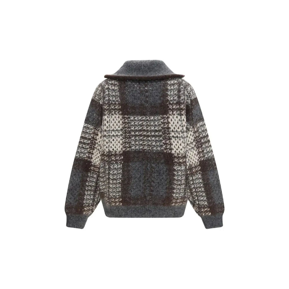 Brunello Cucinelli Gray Mohair Cardigan