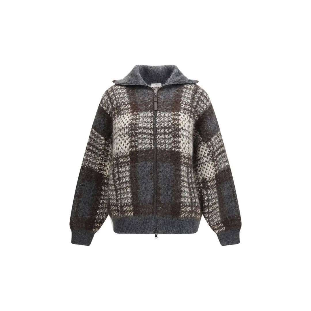 Brunello Cucinelli Gray Mohair Cardigan
