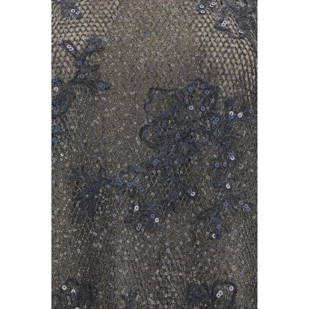 Brunello Cucinelli Gray Mohair Pattern Shirt