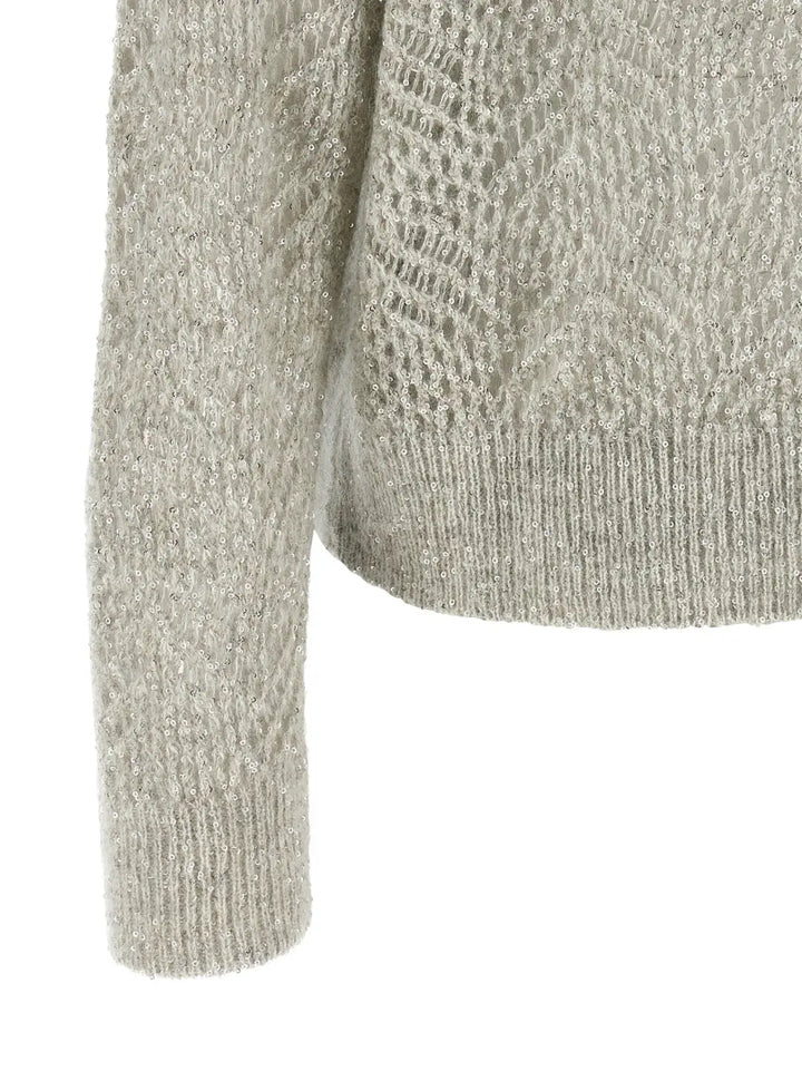 Brunello Cucinelli Gray Polyamide Cardigan