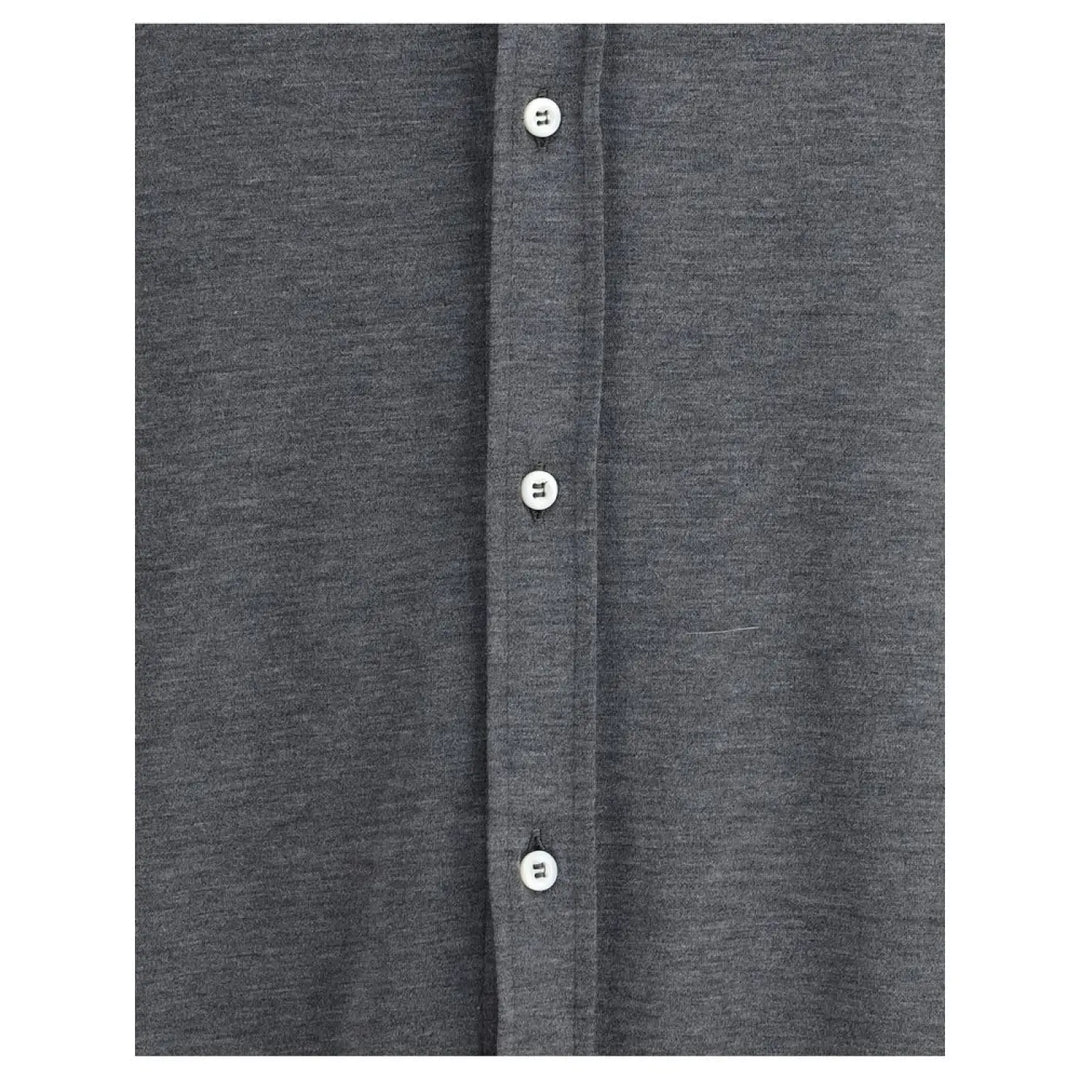 Brunello Cucinelli Gray Silk Dress Shirt