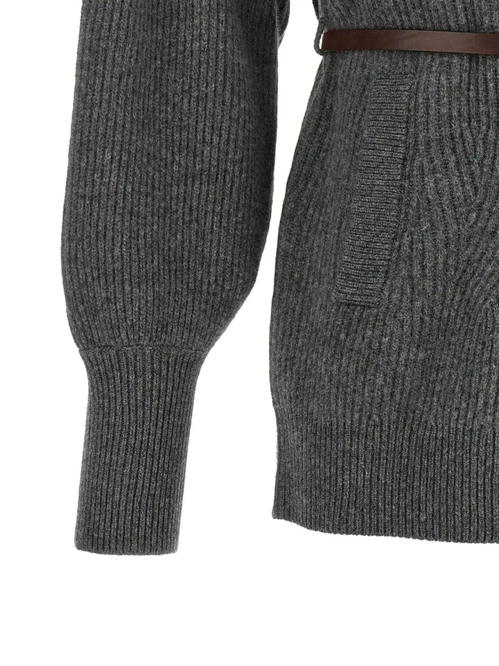Brunello Cucinelli Gray Virgin Wool Cardigan