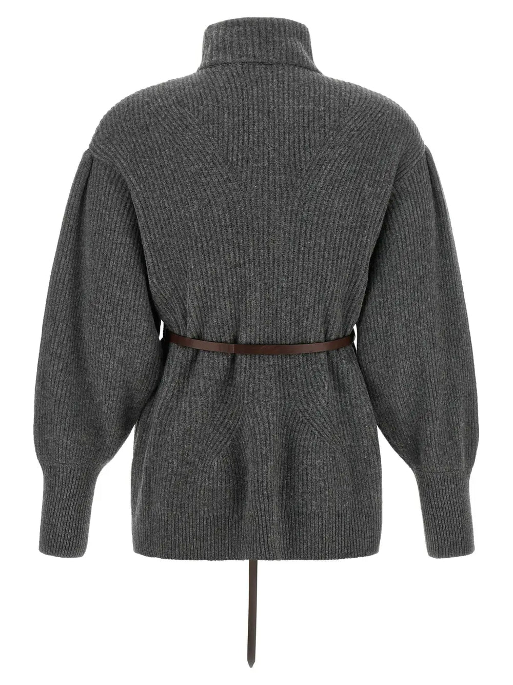 Brunello Cucinelli Gray Virgin Wool Cardigan