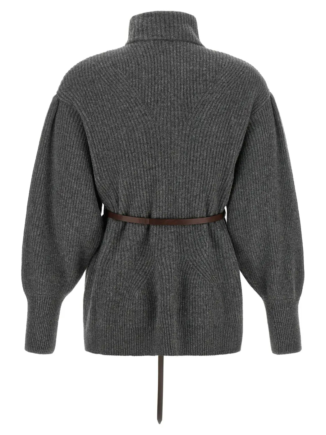 Brunello Cucinelli Gray Virgin Wool Cardigan