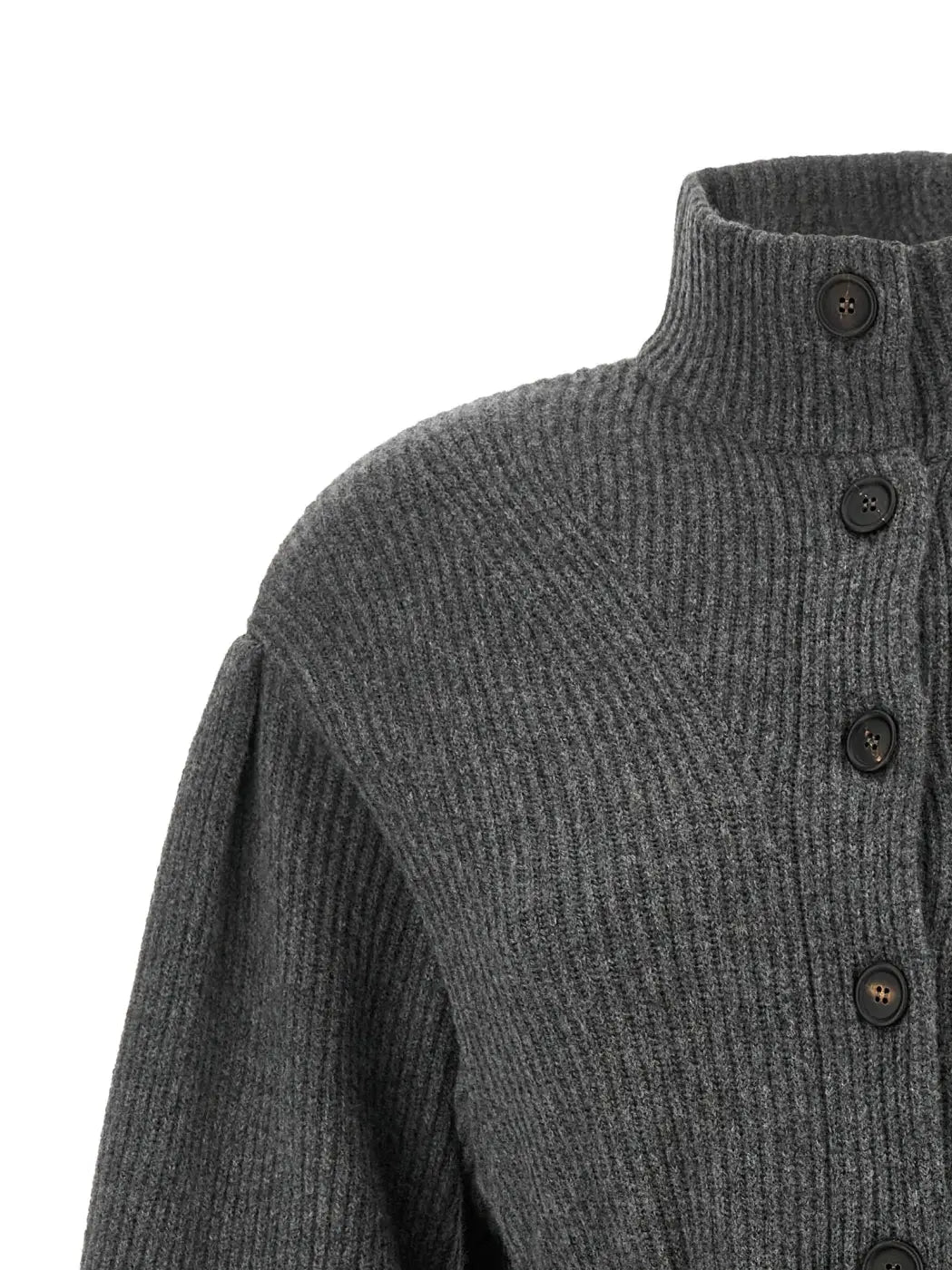 Brunello Cucinelli Gray Virgin Wool Cardigan