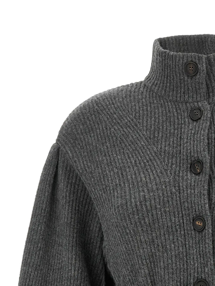 Brunello Cucinelli Gray Virgin Wool Cardigan
