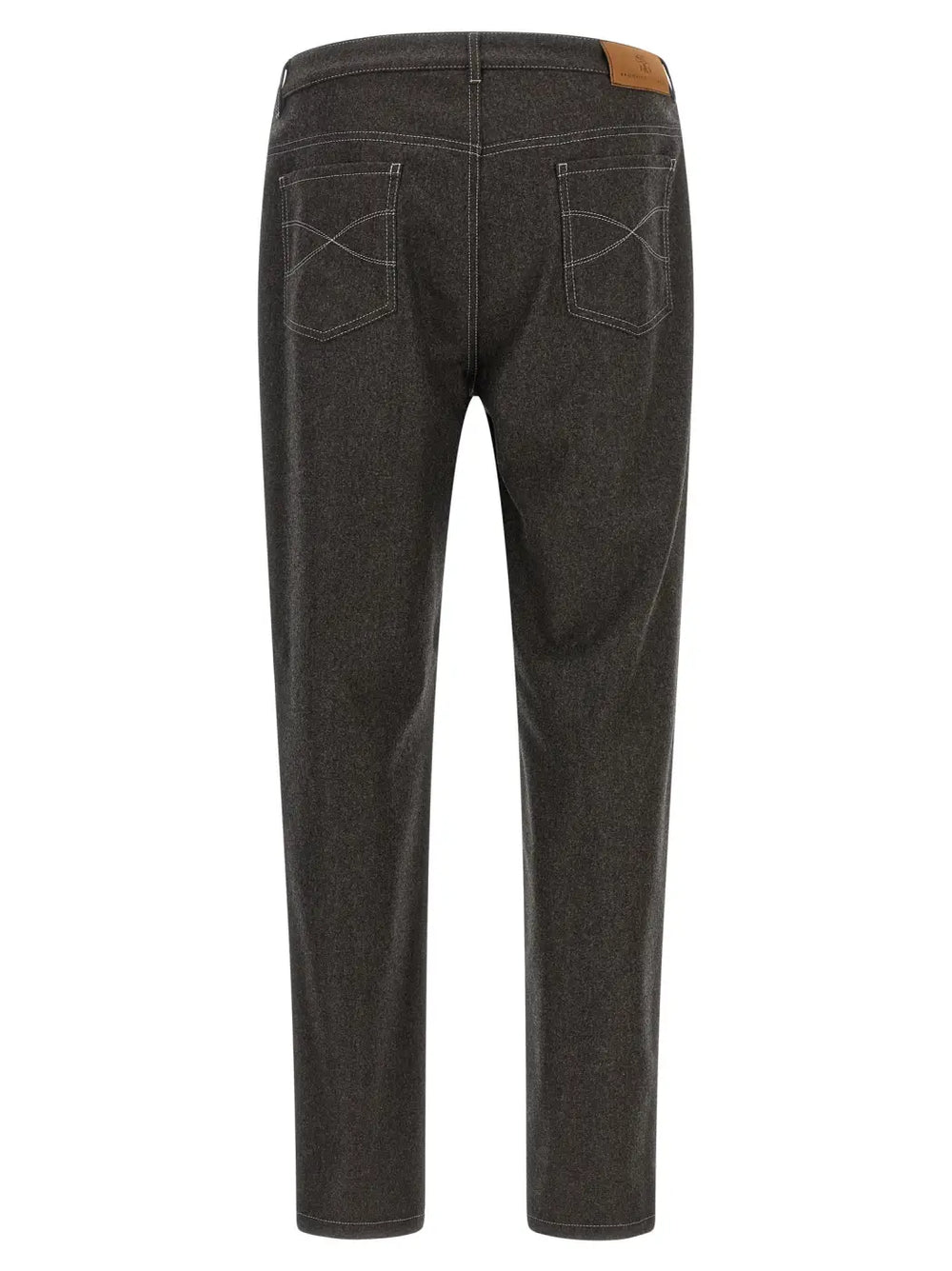 Brunello Cucinelli Gray Virgin Wool Casual Pants
