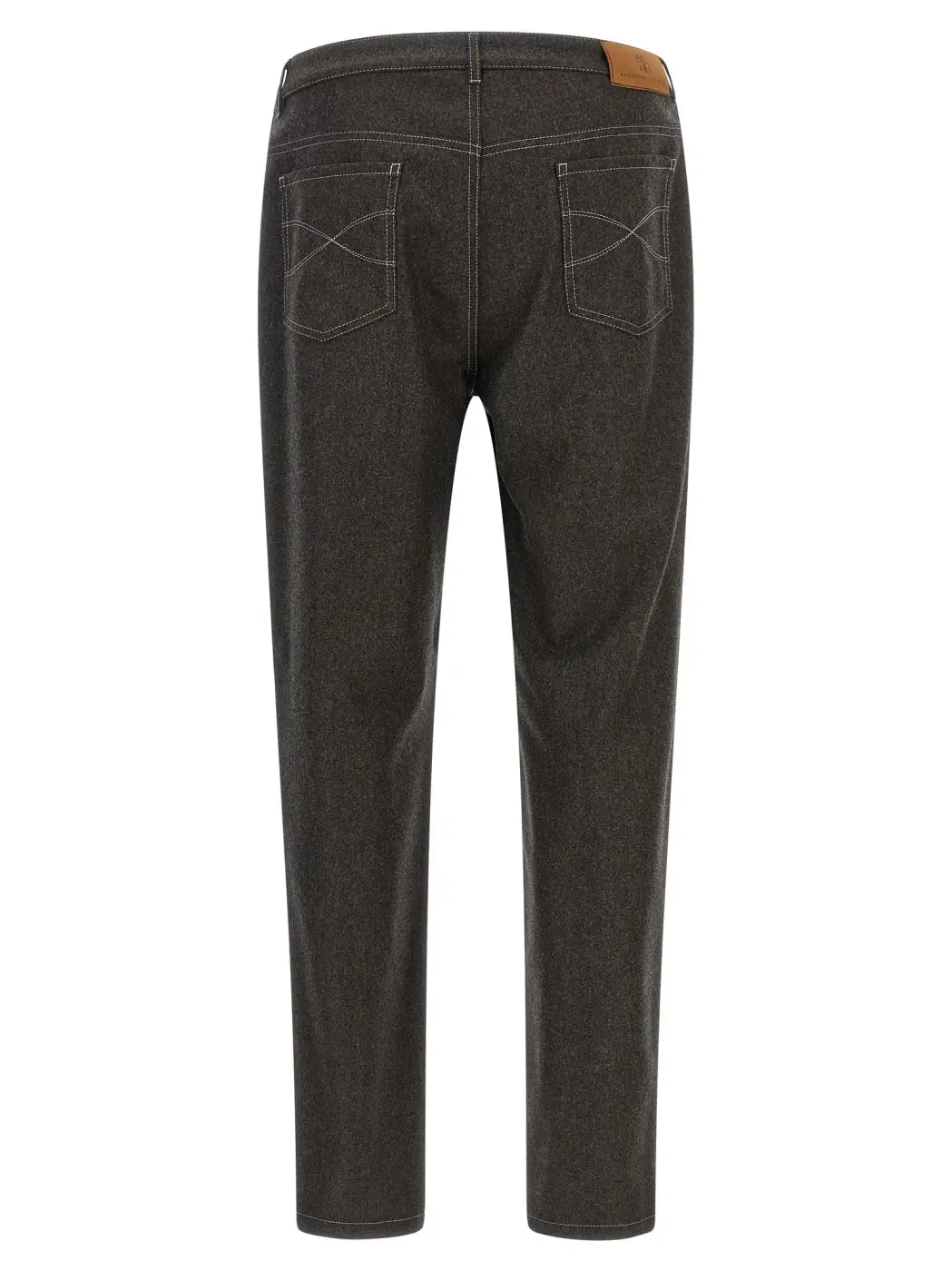 Brunello Cucinelli Gray Virgin Wool Casual Pants