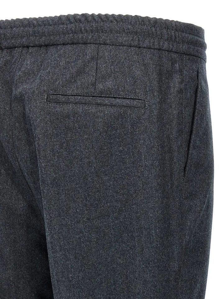 Brunello Cucinelli Gray Virgin Wool Casual Pants
