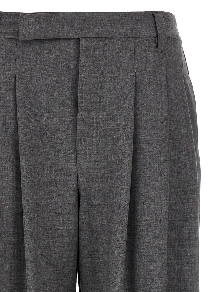 Brunello Cucinelli Gray Virgin Wool Casual Pants