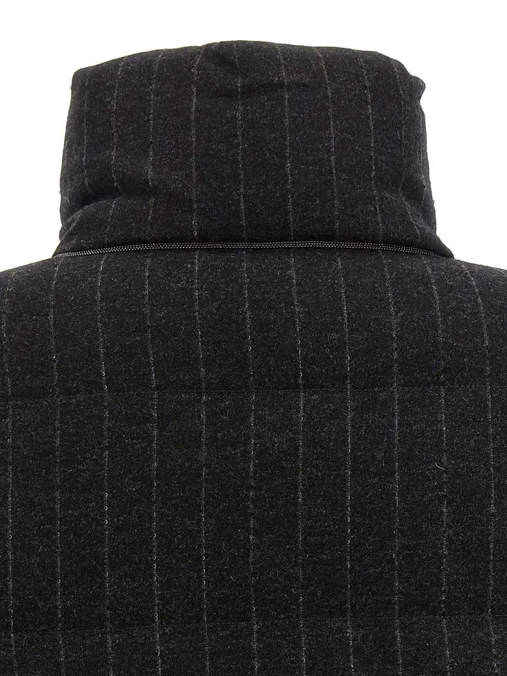 Brunello Cucinelli Gray Virgin Wool Full-length Jacket
