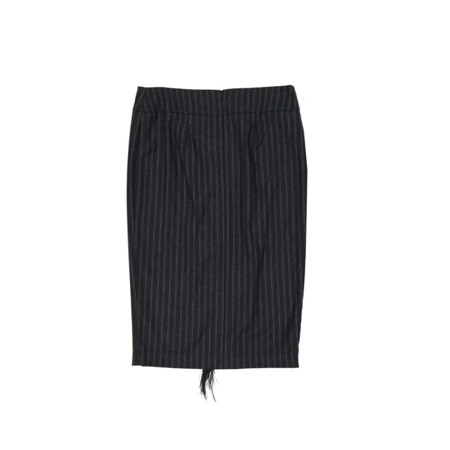 Brunello Cucinelli Gray Virgin Wool Long Skirt