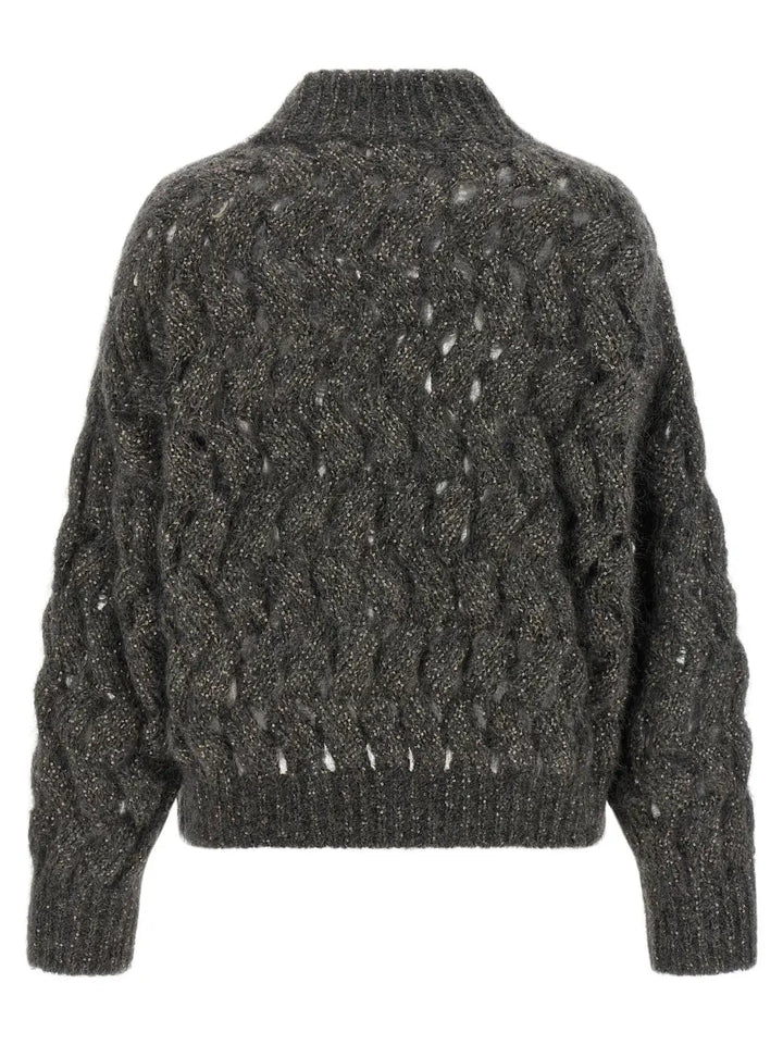Brunello Cucinelli Gray Wool Cardigan