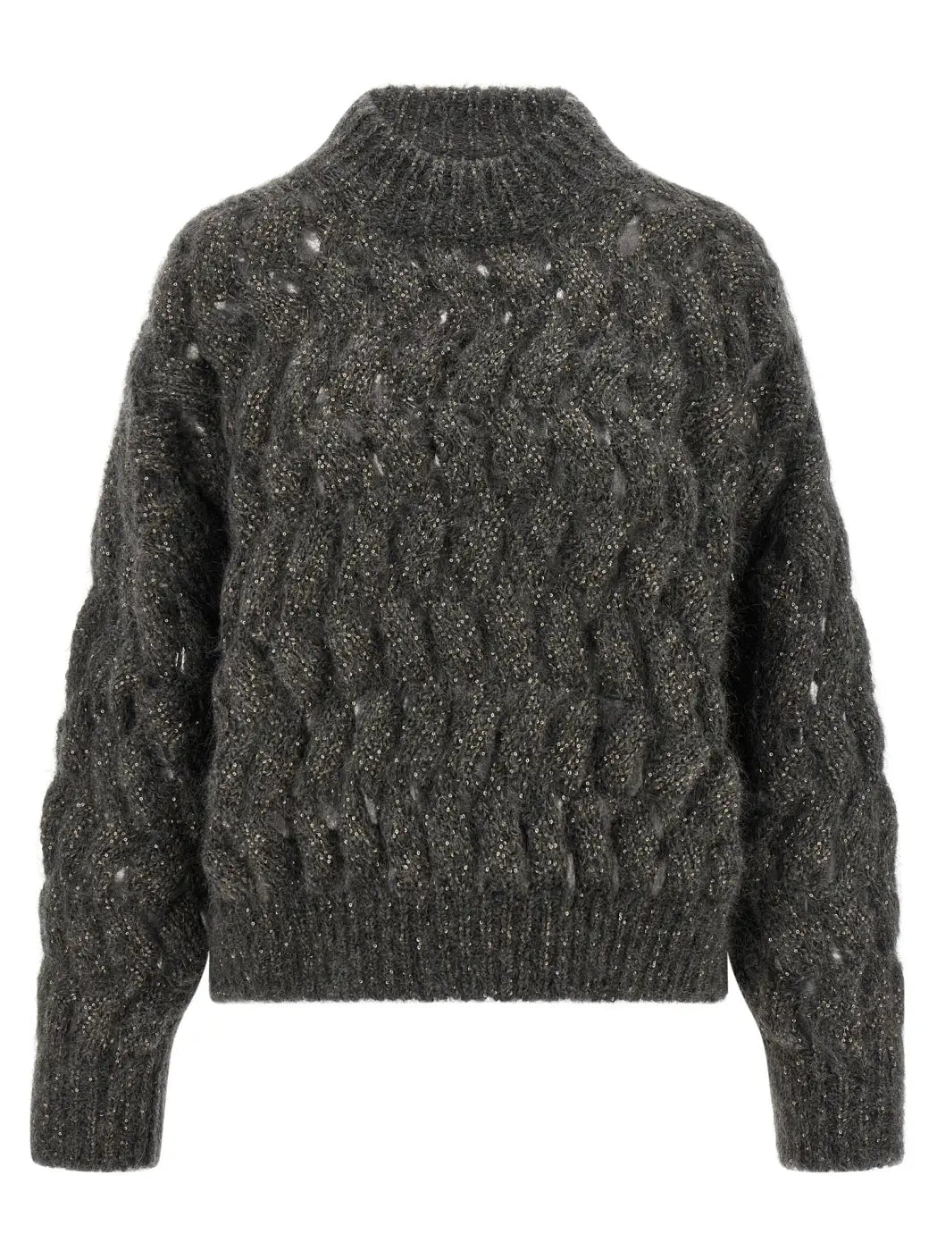 Brunello Cucinelli Gray Wool Cardigan