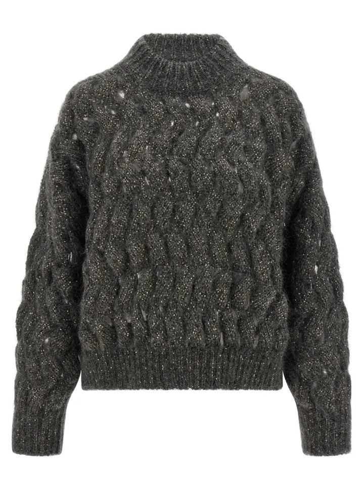 Brunello Cucinelli Gray Wool Cardigan