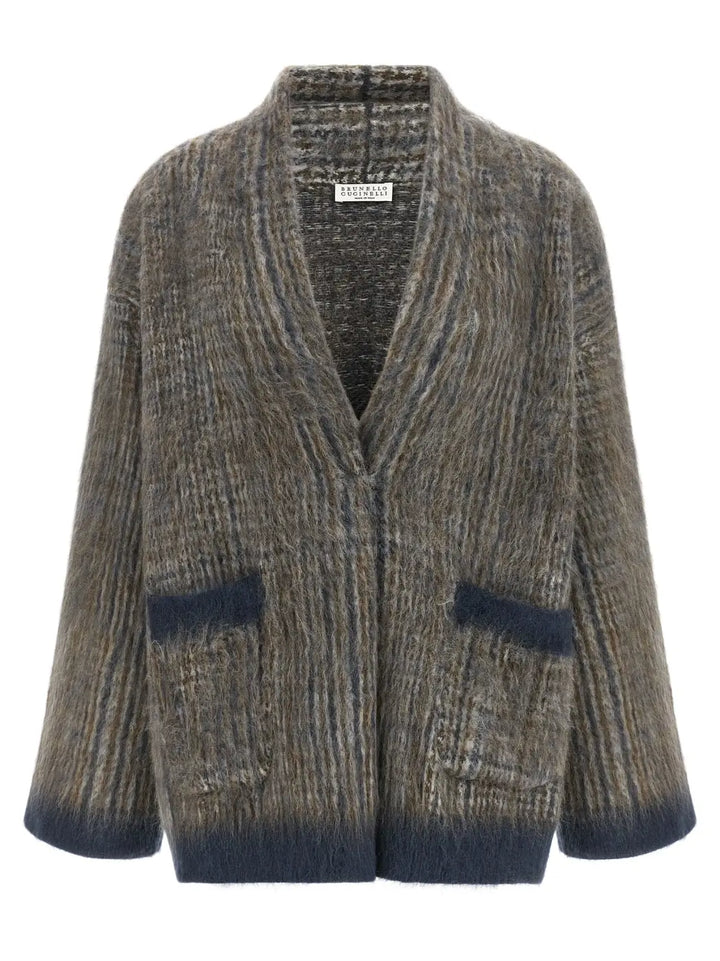 Brunello Cucinelli Gray Wool Cardigan