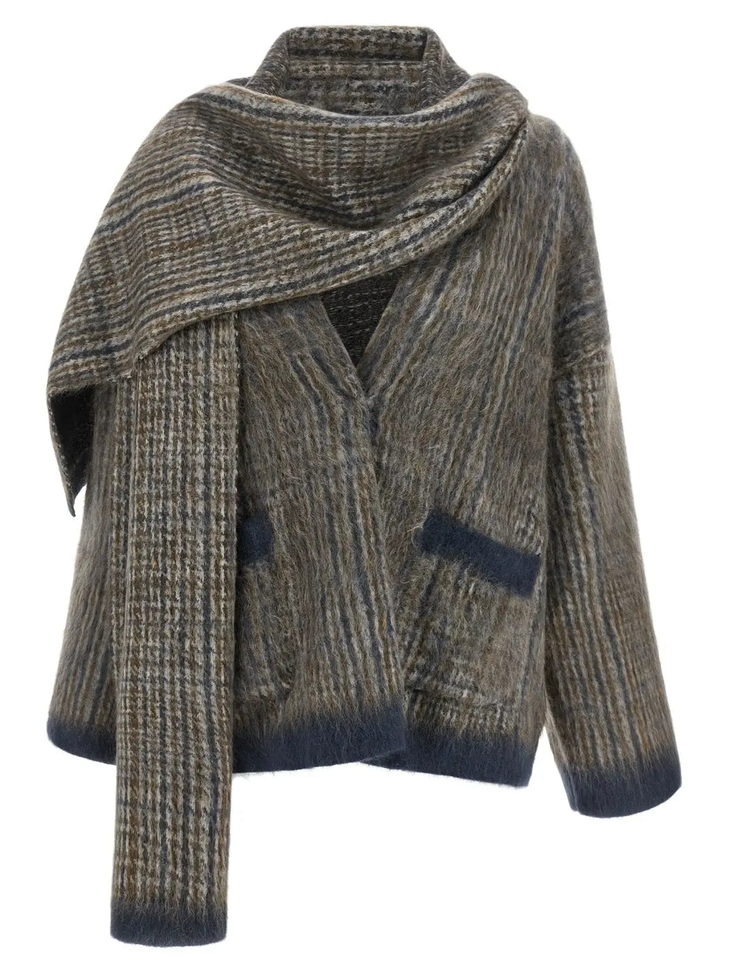 Brunello Cucinelli Gray Wool Cardigan