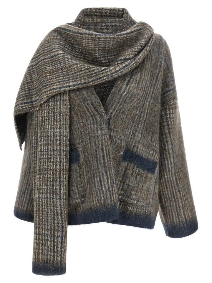 Brunello Cucinelli Gray Wool Cardigan