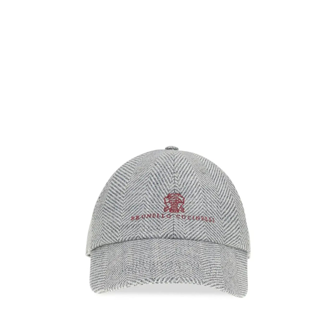 Brunello Cucinelli Gray Wool Oves Aries Cap (baseball Hat)