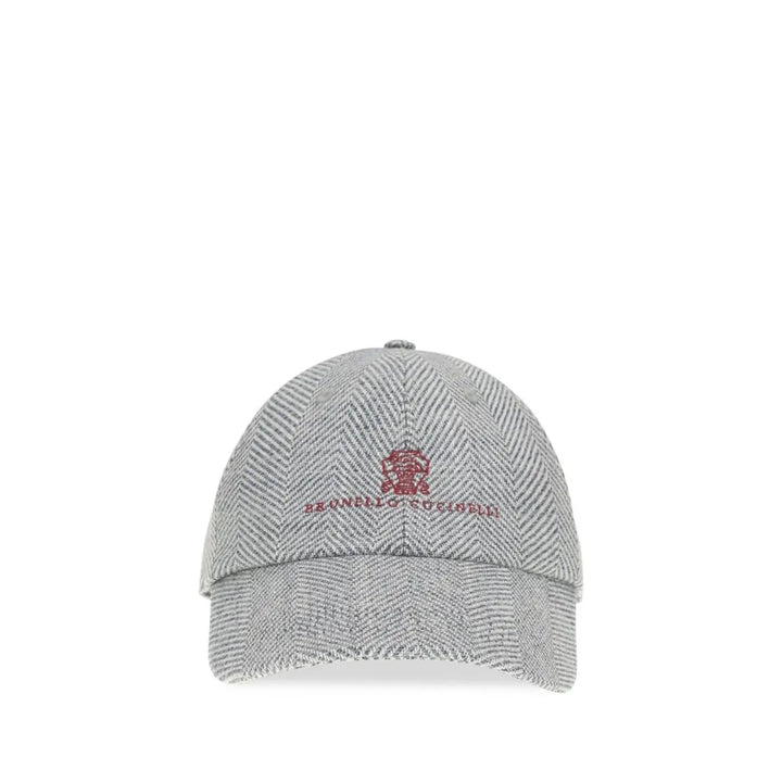 Brunello Cucinelli Gray Wool Oves Aries Cap (baseball Hat)