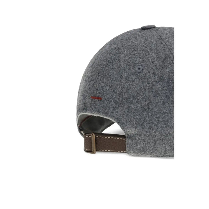 Brunello Cucinelli Gray Wool Oves Aries Cap (baseball Hat)