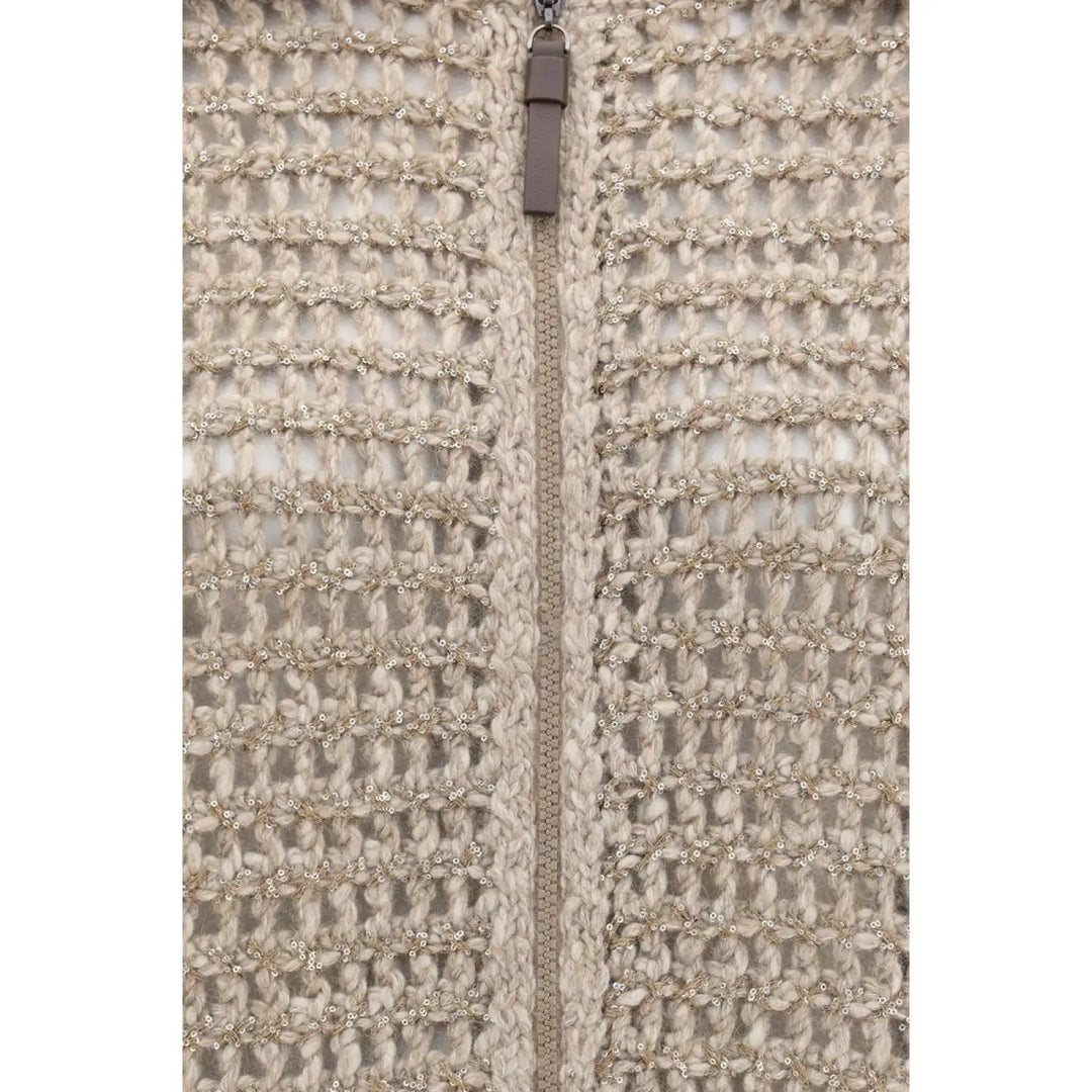 Brunello Cucinelli Gray Wool Oves Aries Cardigan