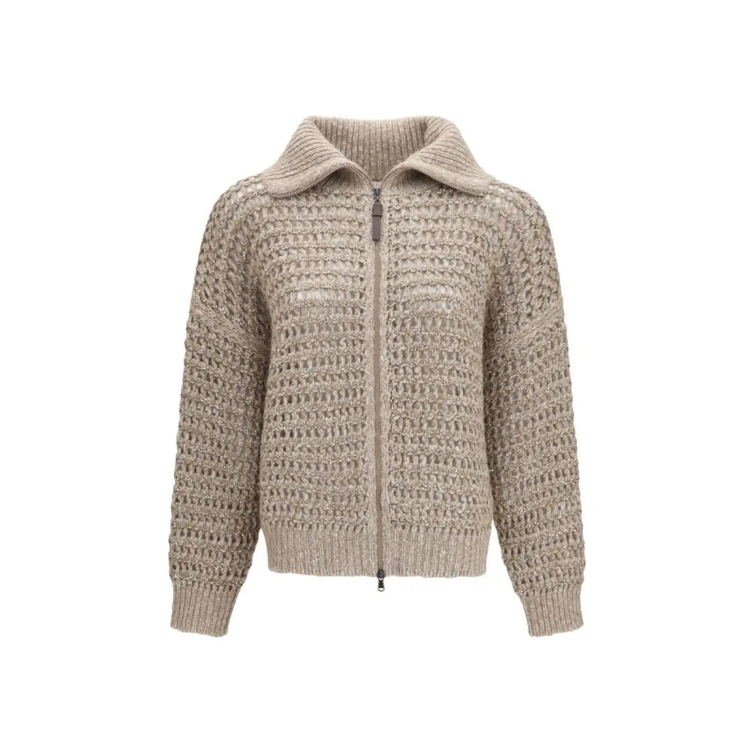 Brunello Cucinelli Gray Wool Oves Aries Cardigan