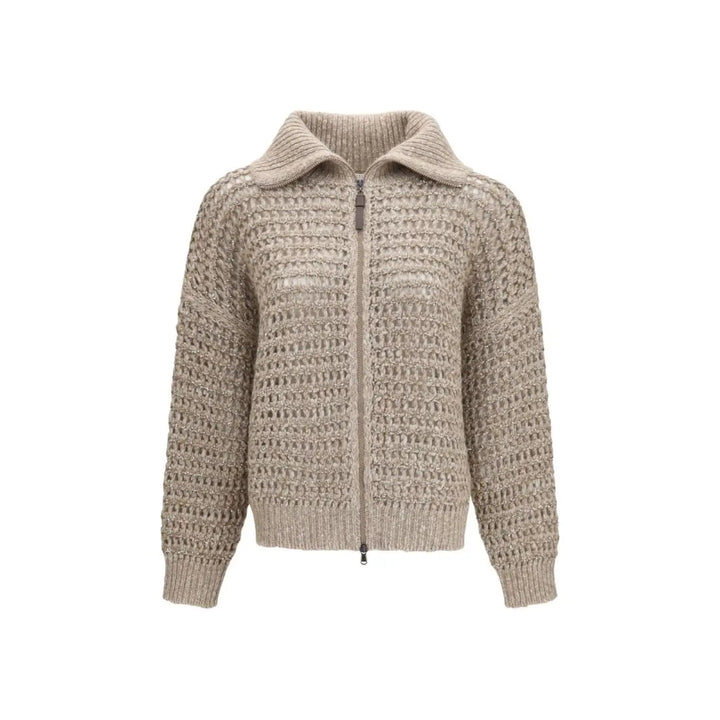 Brunello Cucinelli Gray Wool Oves Aries Cardigan