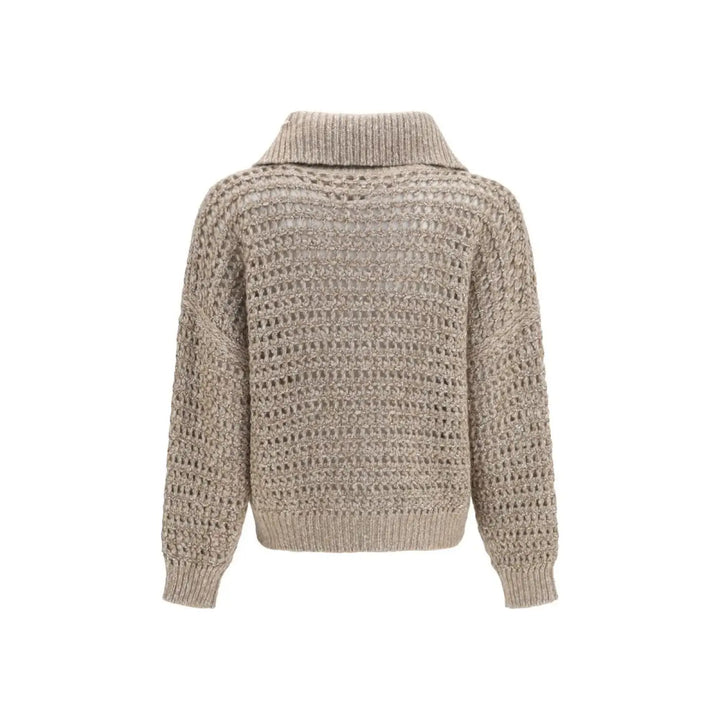 Brunello Cucinelli Gray Wool Oves Aries Cardigan
