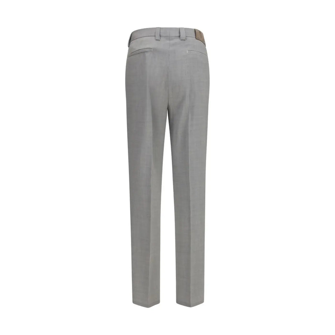 Brunello Cucinelli Gray Wool Oves Aries Dress Pants