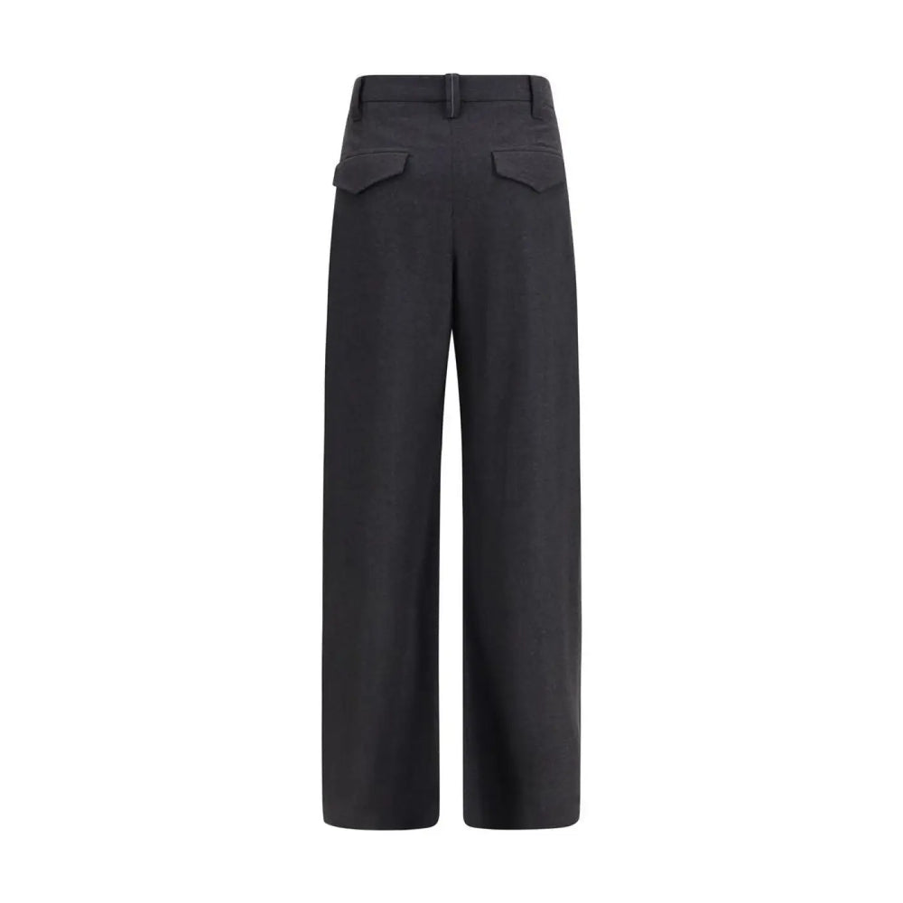 Brunello Cucinelli Gray Wool Oves Aries Dress Pants
