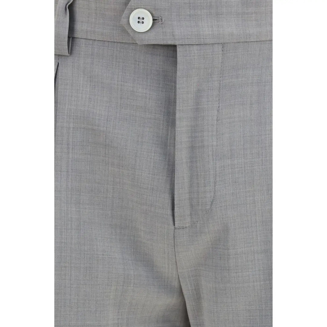 Brunello Cucinelli Gray Wool Oves Aries Dress Pants