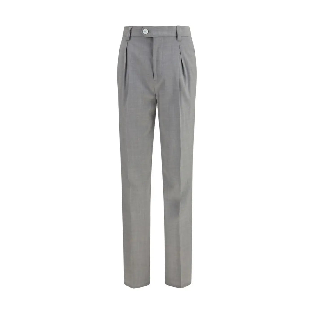 Brunello Cucinelli Gray Wool Oves Aries Dress Pants